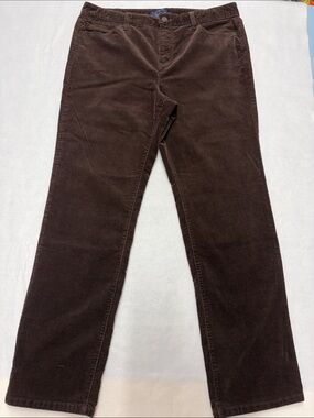 Talbots Petite Chocolate Brown Corduroy Ankle 14P